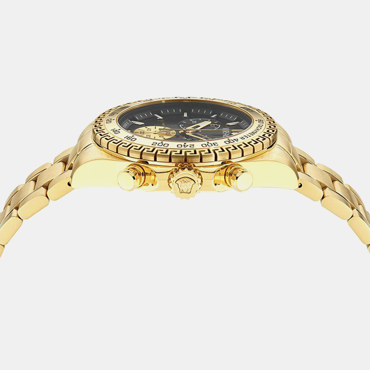 Men Quartz Black Dial Chronograph Stainless Steel Watch VE9K00524