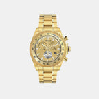 Men Quartz Gold Dial Chronograph Stainless Steel Watch VE9K01324