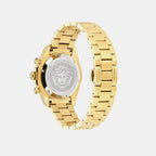 Men Quartz Gold Dial Chronograph Stainless Steel Watch VE9K01324