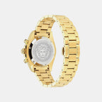 Versace Chrono X(Wc-9K) Men Quartz Gold Dial Chronograph Stainless Steel Watch VE9K01324