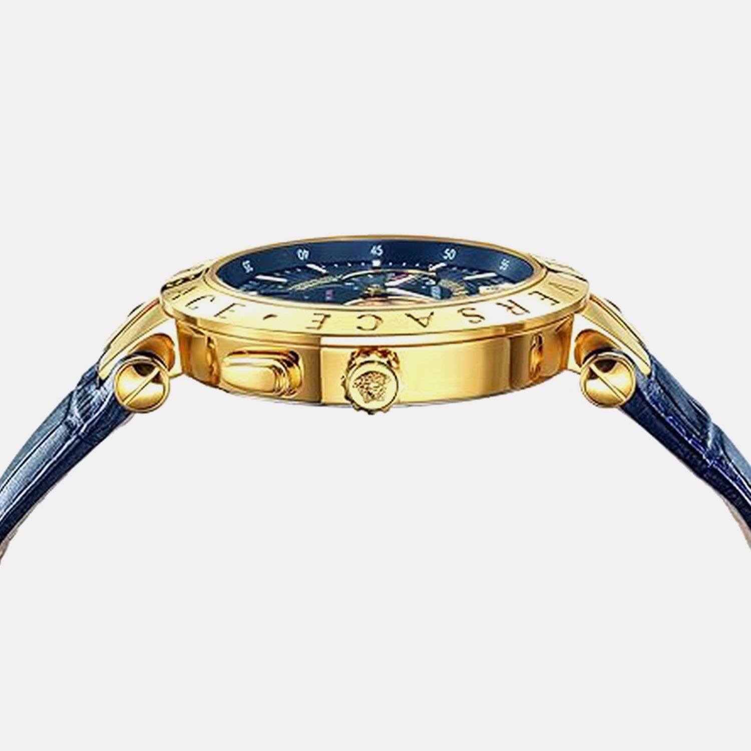 V-Race Men Quartz Blue Dial Analog Leather Watch VEBV00219