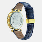 V-Race Men Quartz Blue Dial Analog Leather Watch VEBV00219