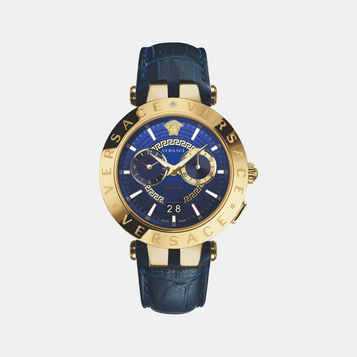 V-Race Men Quartz Blue Dial Analog Leather Watch VEBV00219