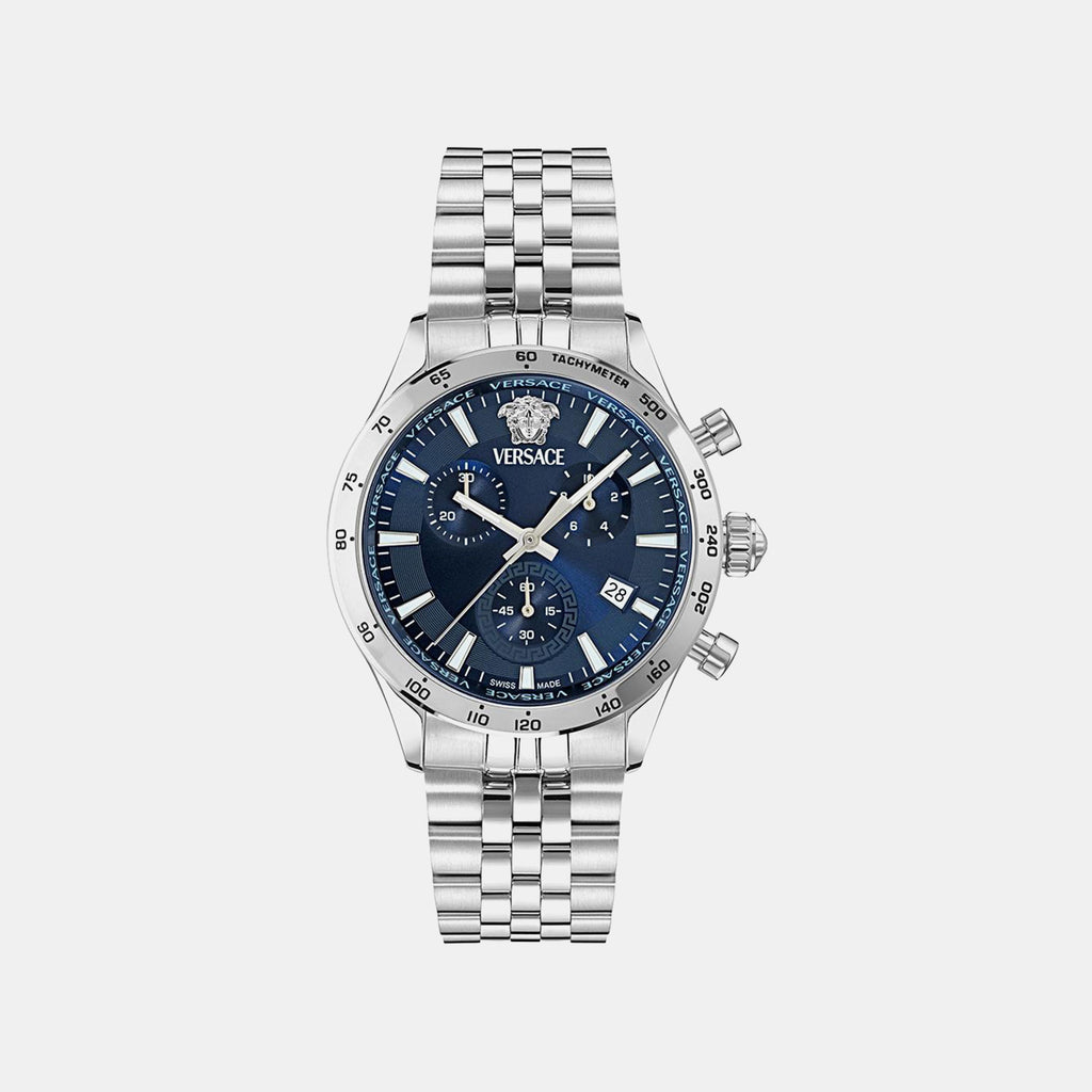 Men Quartz Blue Dial Chronograph Stainless Steel Watch VECFA0124