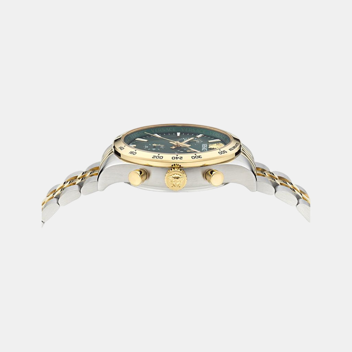 Helleny Men Quartz Green Dial Chronograph Stainless Steel Watch VECFA0224