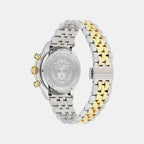 Men Quartz Silver White Dial Chronograph Stainless Steel Watch VECFA0324