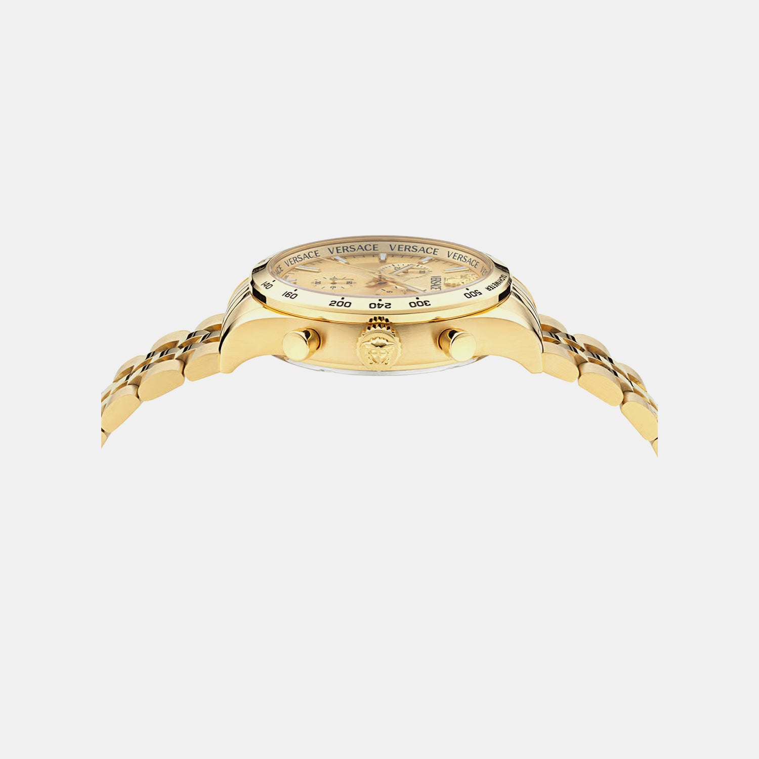 Men Quartz Gold Dial Chronograph Stainless Steel Watch VECFA0424