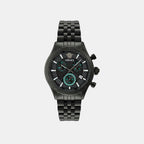 Men Quartz Black Dial Chronograph Stainless Steel Watch VECFA0624