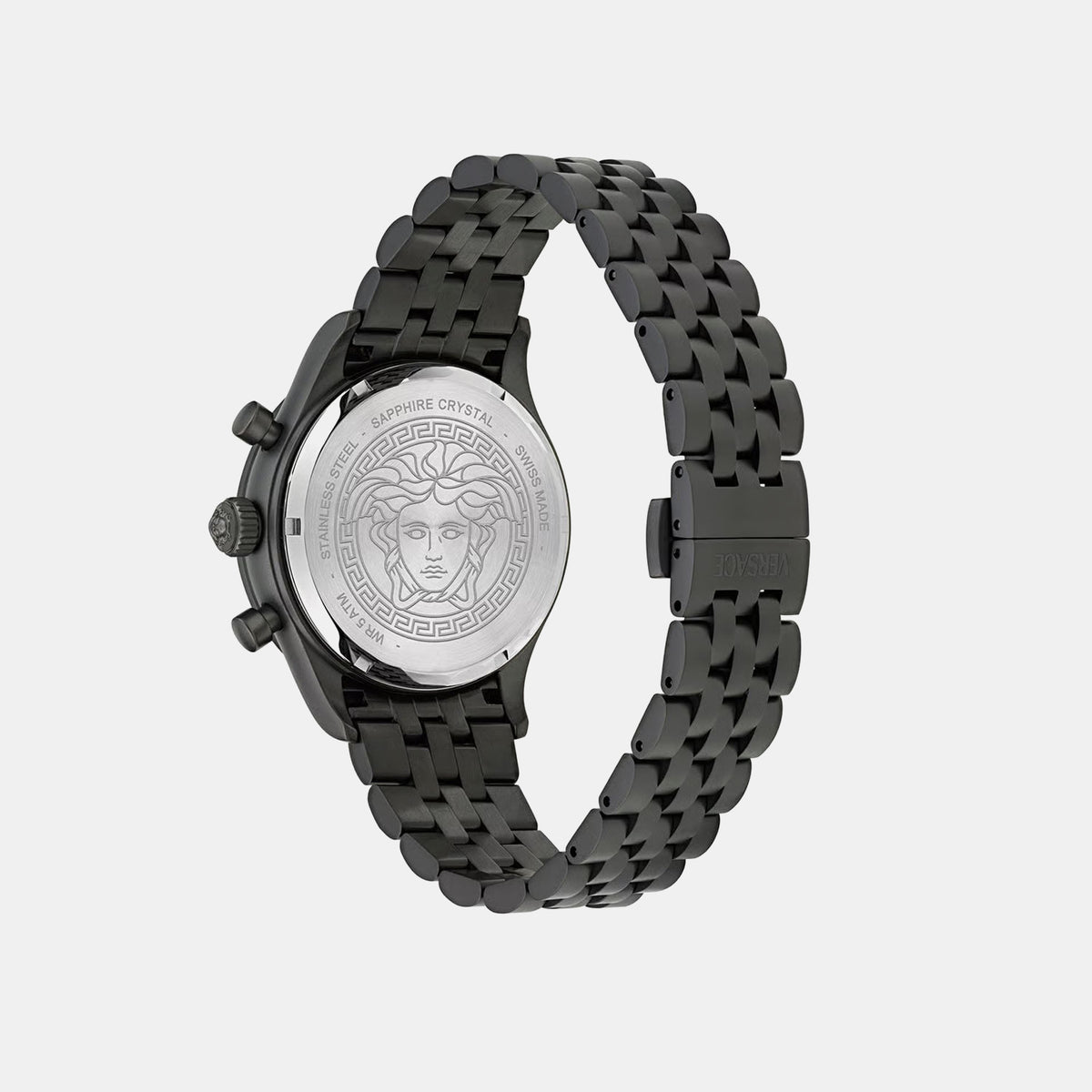 Helleny.Chr Petite Specia Men Quartz Black Dial Chronograph Stainless Steel Watch VECFA0624