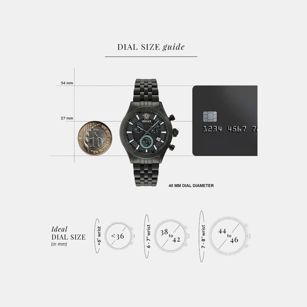 Helleny.Chr Petite Specia Men Quartz Black Dial Chronograph Stainless Steel Watch VECFA0624