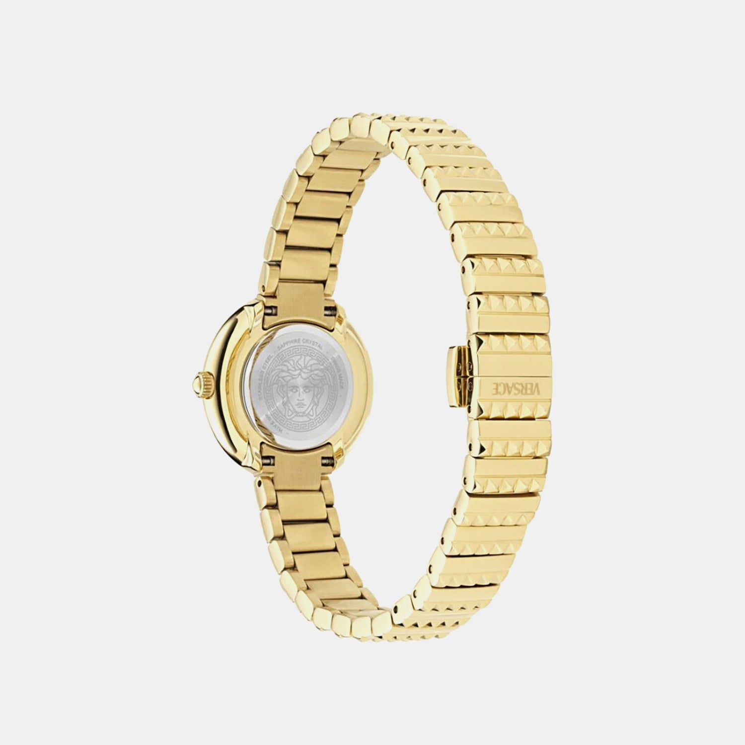 Greca Goddess Petite Spec Women Quartz Black Dial Analog Stainless Steel Watch VEDFA0524