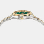 Hellenyium Women Quartz Green Dial Analog Stainless Steel Watch VEHU00420