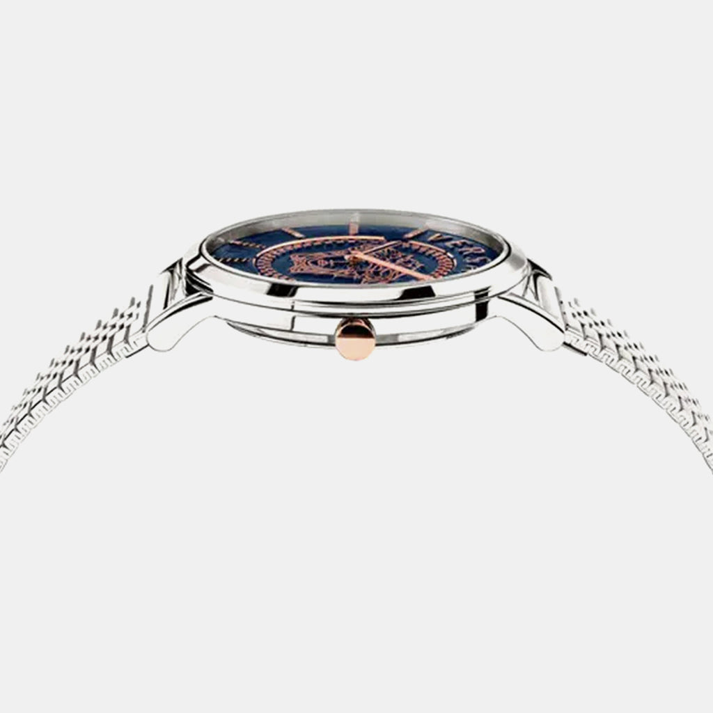 Women Quartz Blue Dial Analog Stainless Steel Watch VEK400821