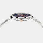 Women Quartz Blue Dial Analog Stainless Steel Watch VEK400821
