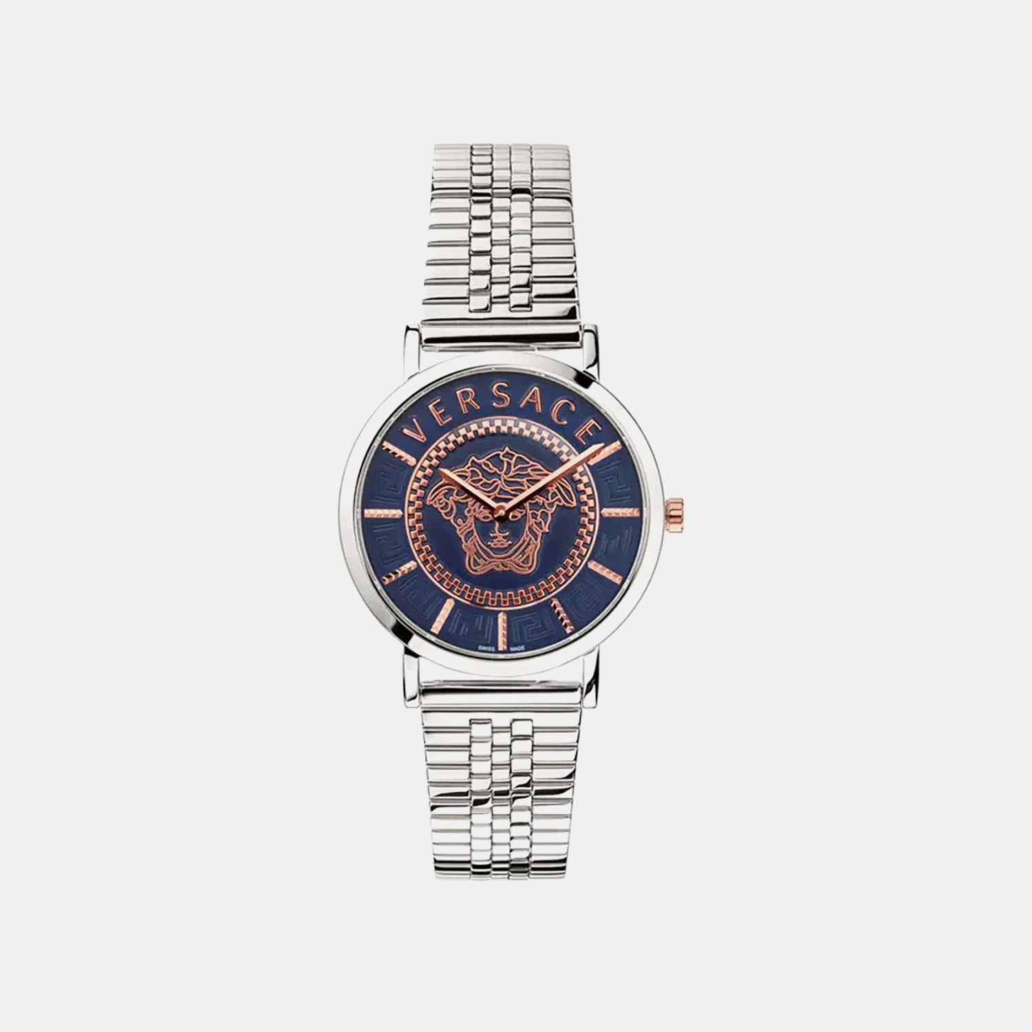 Women Quartz Blue Dial Analog Stainless Steel Watch VEK400821