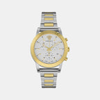 Sport Tech Women Quartz Silver Dial Chronograph Stainless Steel Watch VEKB00622