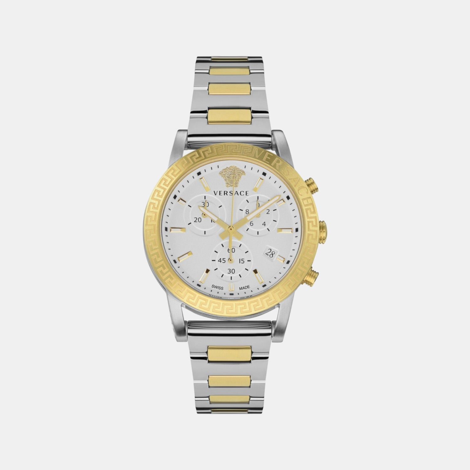 Sport Tech Women Quartz Silver Dial Chronograph Stainless Steel Watch VEKB00622