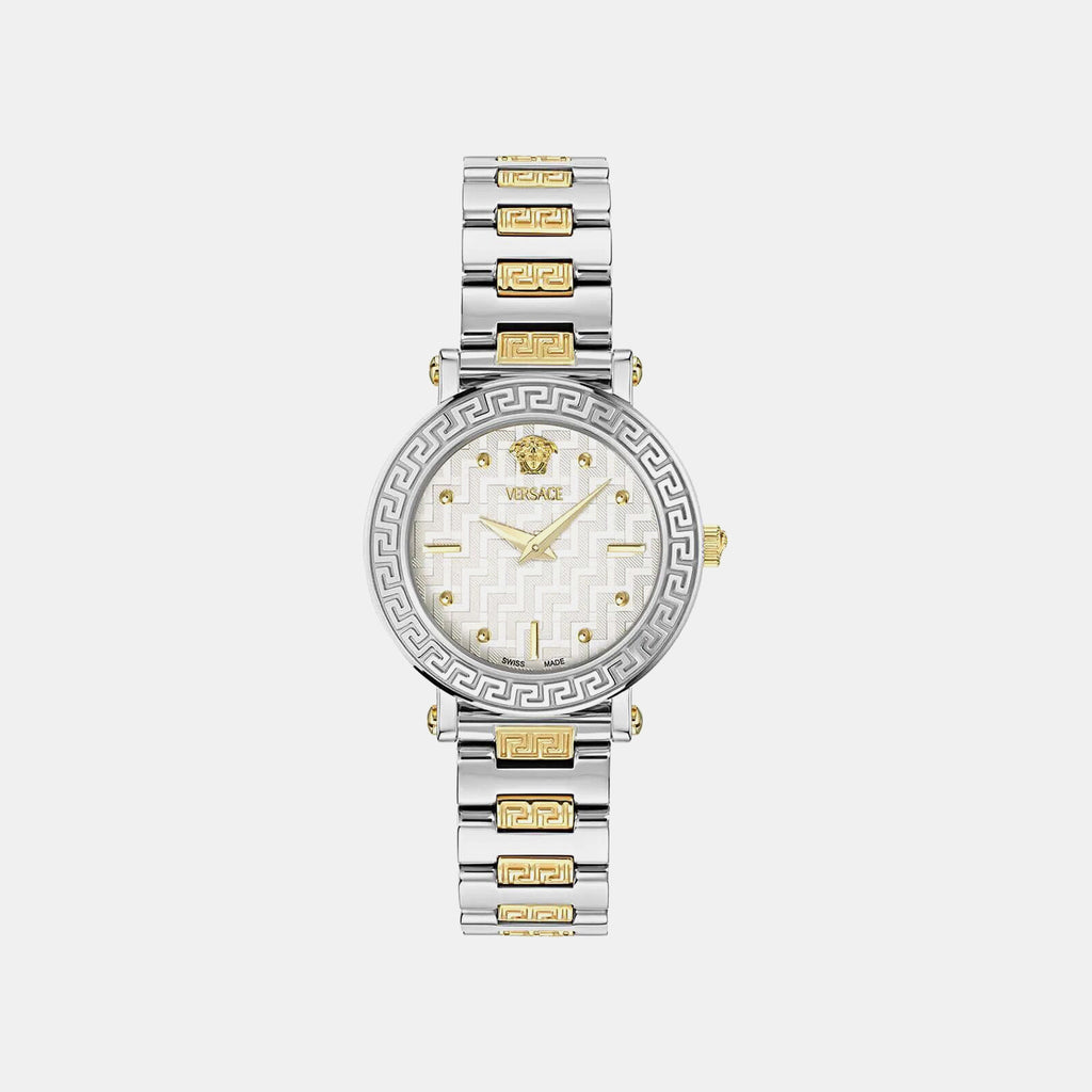 Greca Women Quartz Silver Dial Analog Stainless Steel Watch VEKLA0325