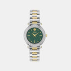 Greca Sphere Petite Women Quartz Green Dial Analog Stainless Steel Watch VEKLA0425