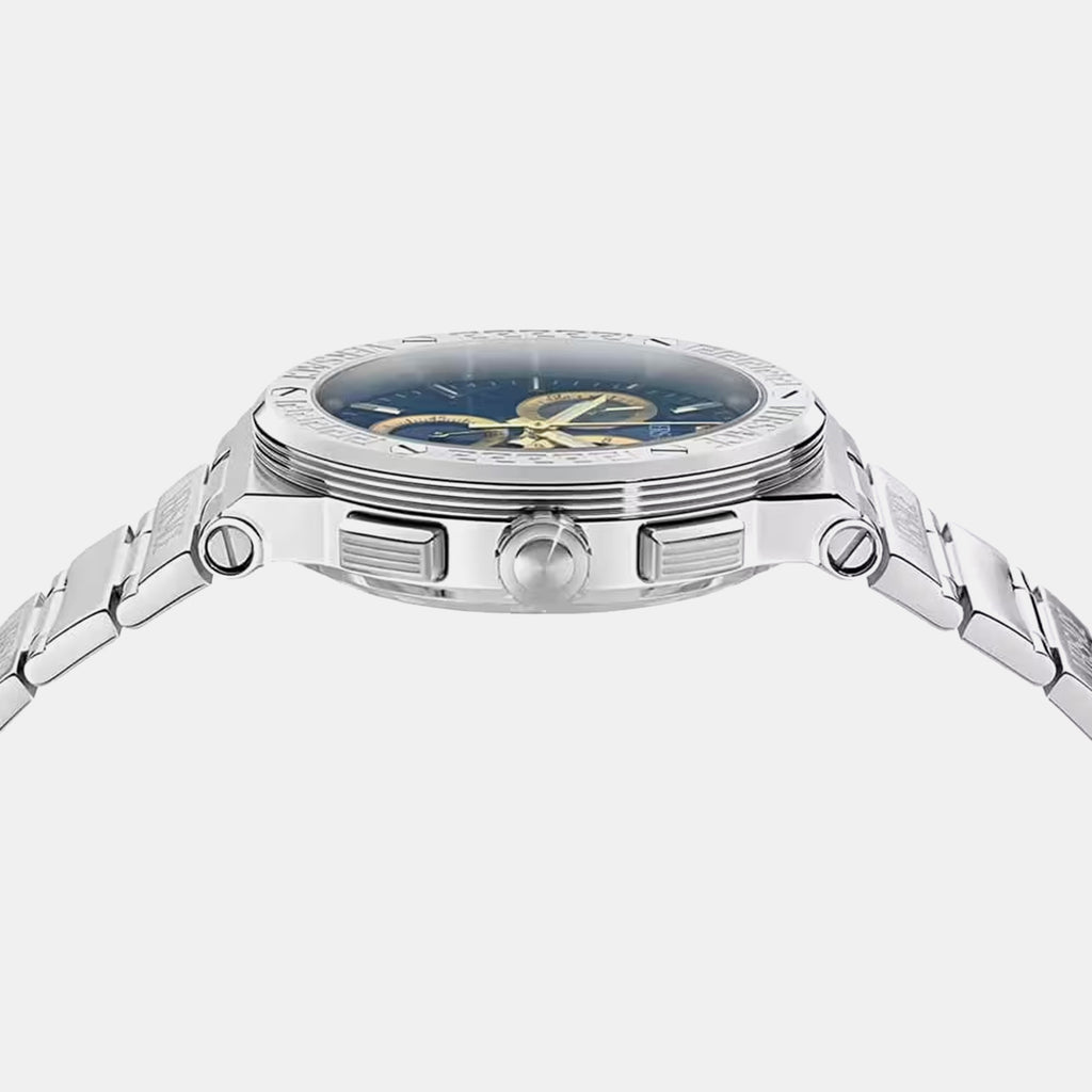 Greca Unisex Quartz Blue Dial Chronograph Stainless Steel Watch VEKMA0225