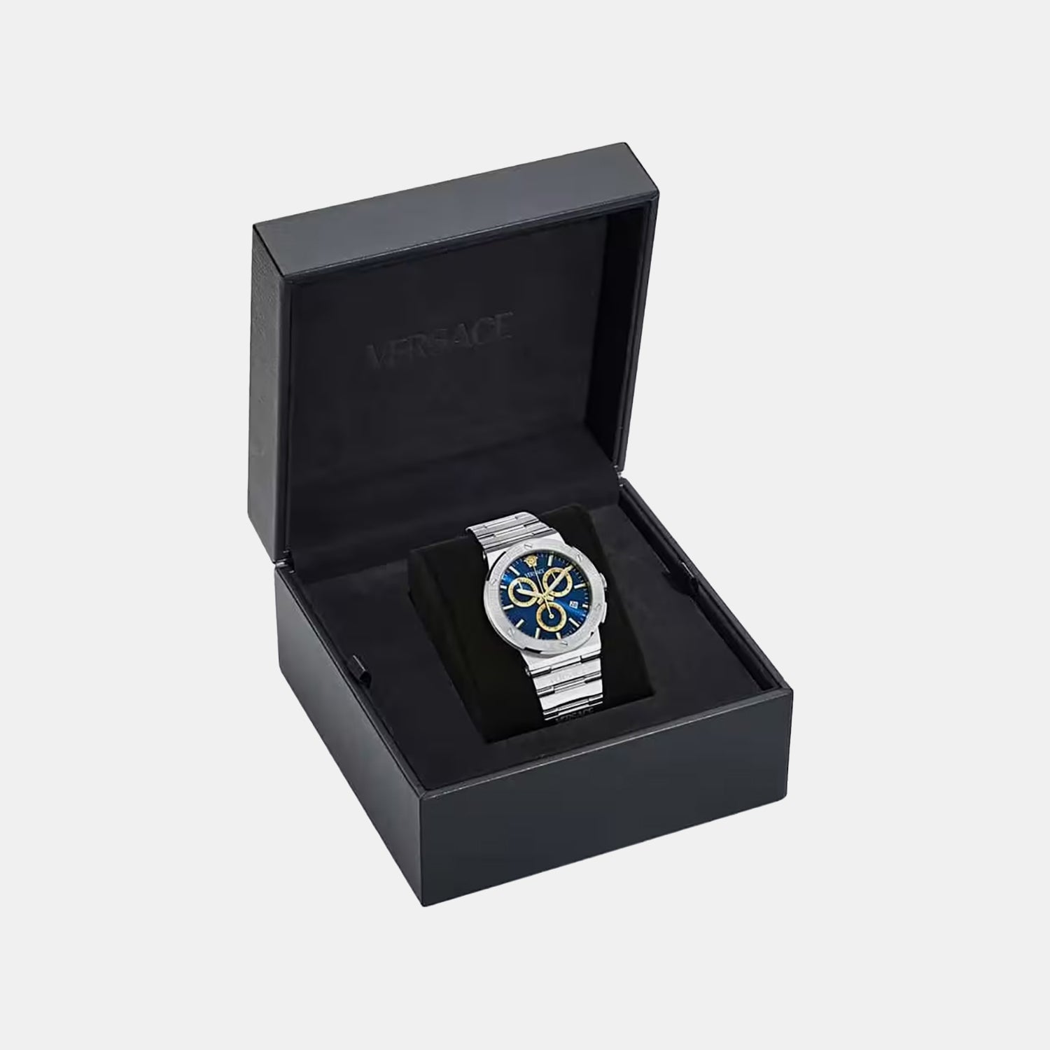 Greca Unisex Quartz Blue Dial Chronograph Stainless Steel Watch VEKMA0225