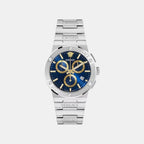 Greca Unisex Quartz Blue Dial Chronograph Stainless Steel Watch VEKMA0225