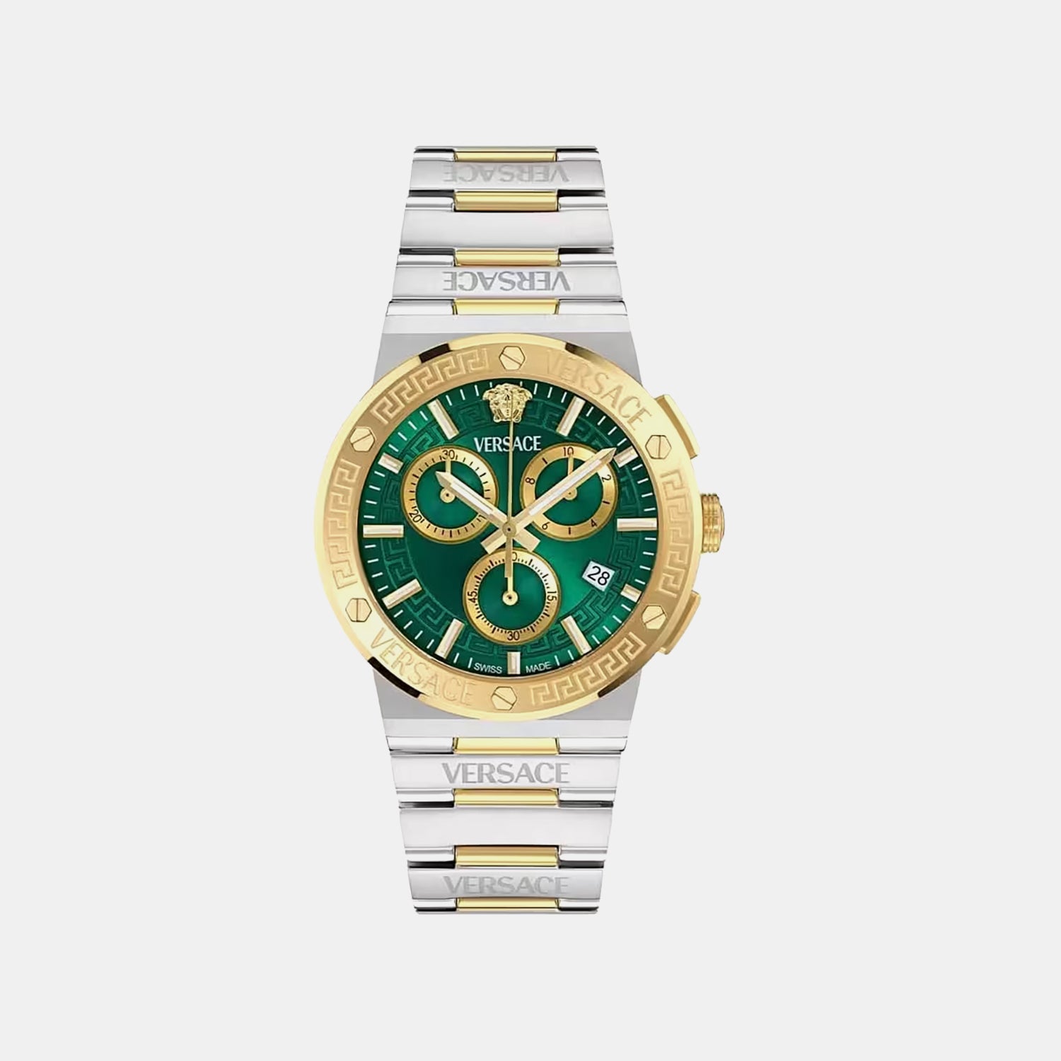 Greca Unisex Quartz Green Dial Chronograph Stainless Steel Watch VEKMA0425