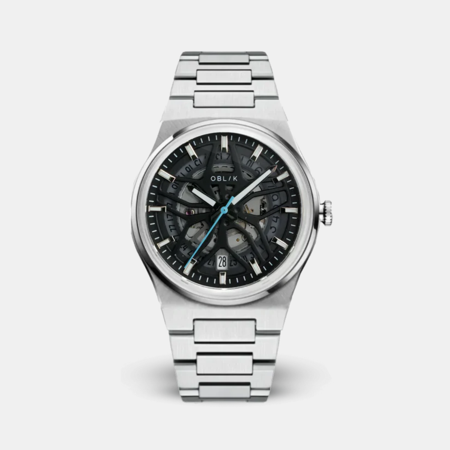 Velocity Men Quartz Two Tone Dial Analog Stainless Steel Watch