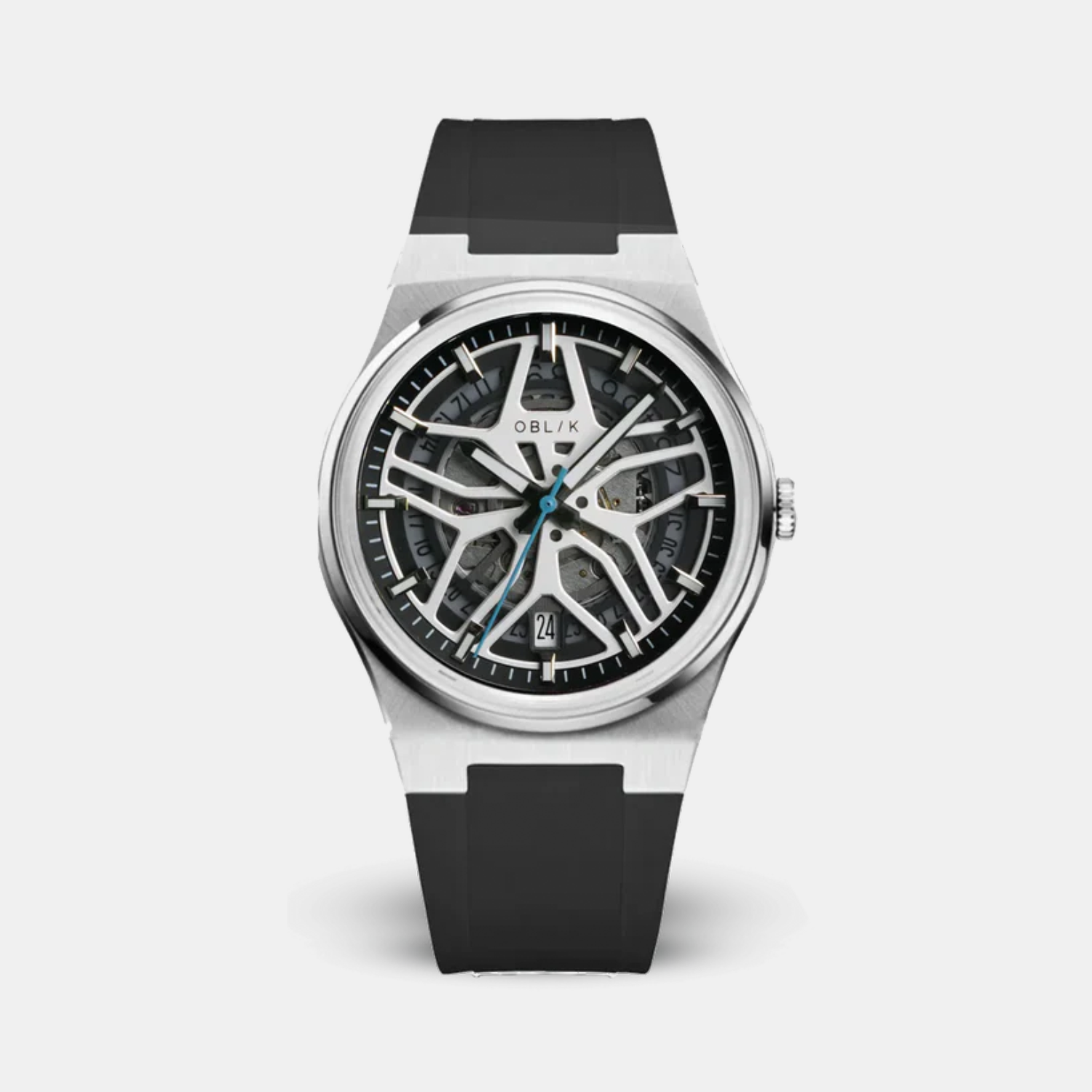 Velocity Sport Men Quartz Silver Dial Analog Silicone Watch