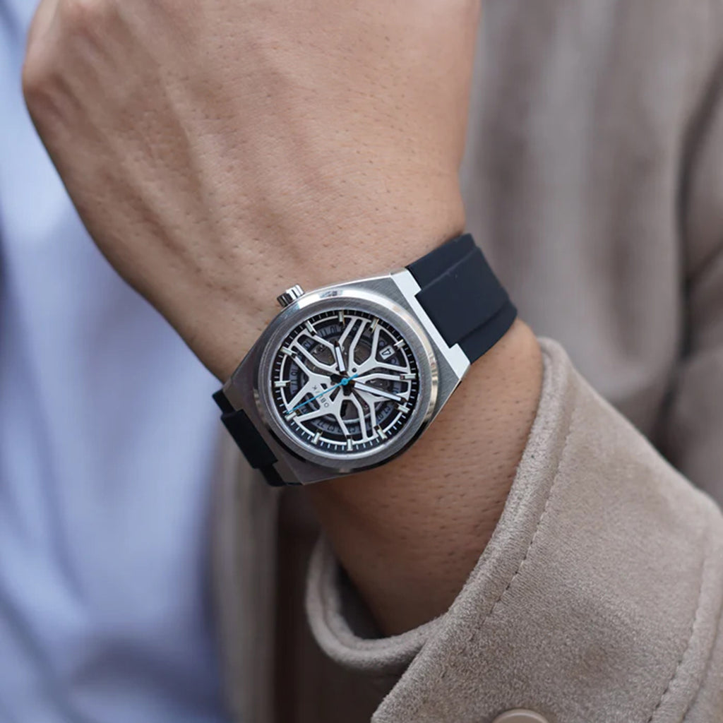 Velocity Men Automatic Silver Dial Analog Silicone Watch VELOCITY SPORT STRAP-SD