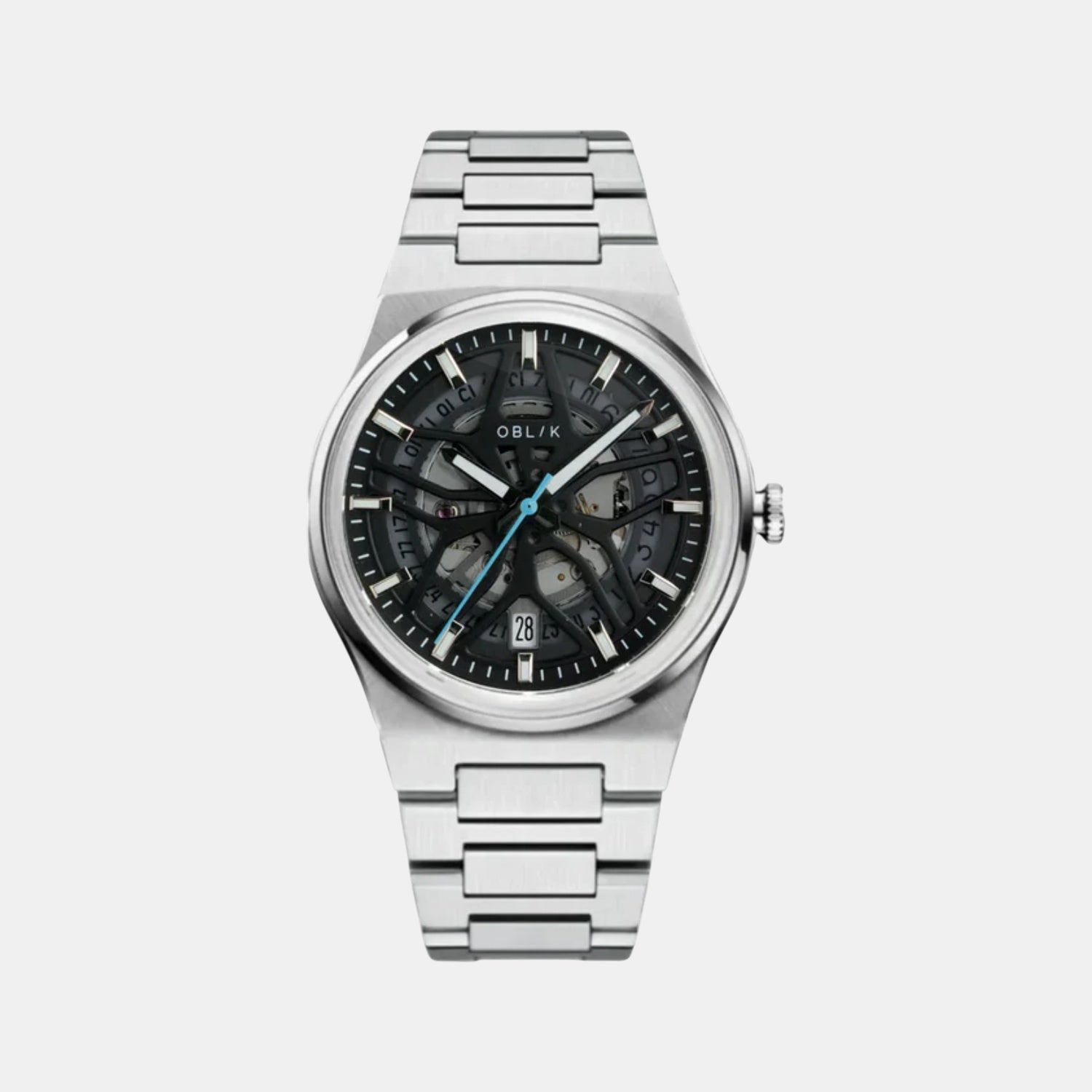 Velocity Men Quartz Two Tone Dial Analog Stainless Steel Watch