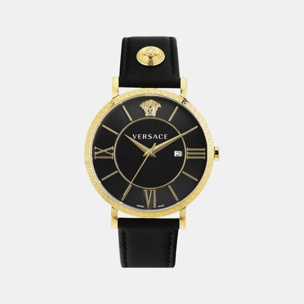 V-Eternal Men Quartz Black Dial Analog Leather Watch VENCA0124