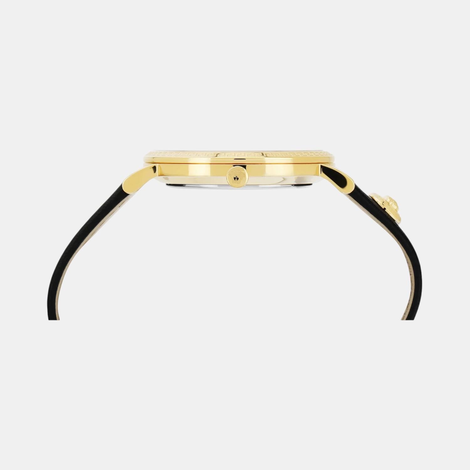 V-Eternal Men Quartz Black Dial Analog Leather Watch VENCA0124