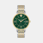V-Eternal Men Quartz Green Dial Analog Stainless Steel Watch VENCA0224