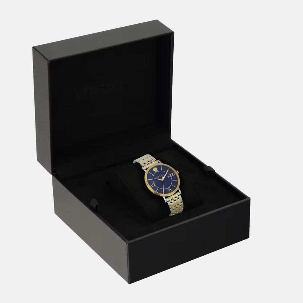 V-Eternal Men Quartz Blue Dial Analog Stainless Steel Watch VENCA0324
