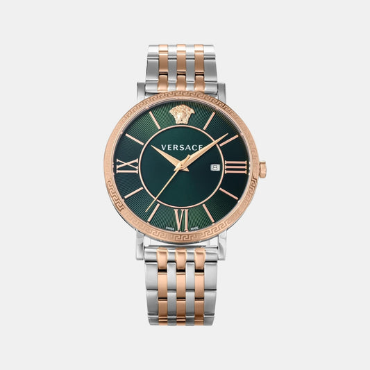 V-Eternal Men Quartz Green Dial Analog Stainless Steel Watch VENCA0424