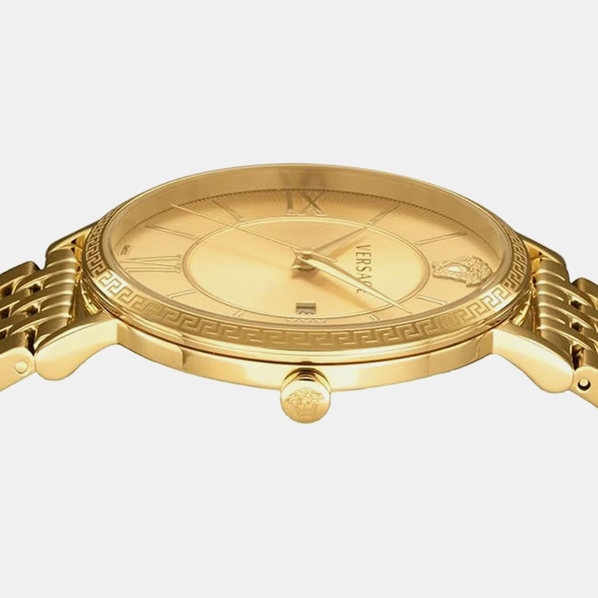V-Eternal Gent Date (Wc-N Men Quartz Gold Dial Analog Stainless Steel Watch VENCA0524