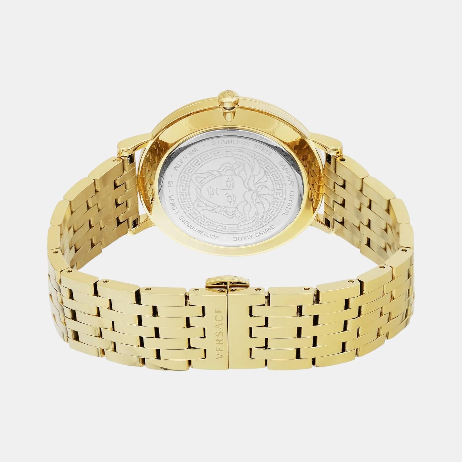 V-Eternal Men Quartz Black Dial Analog Stainless Steel Watch VENCA0624