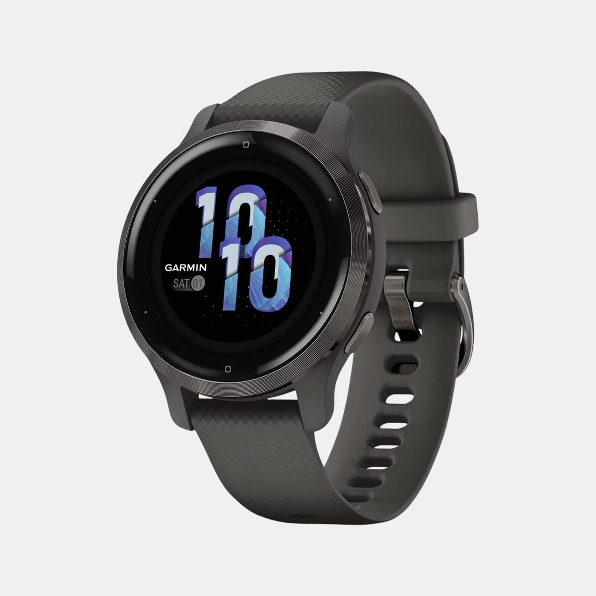 Unisex Quartz Black Dial Digital Silicone Watch VENU 2S 010-02429-70