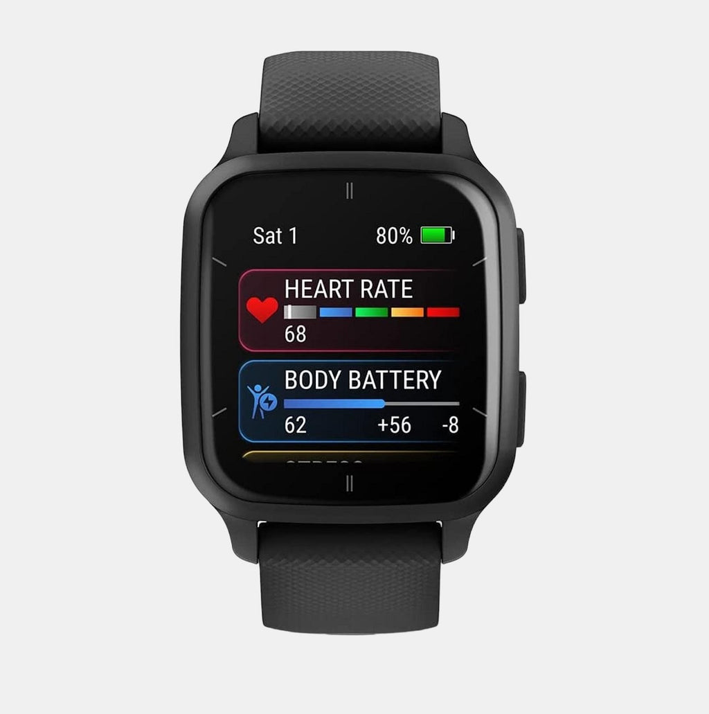 Female Amoled Smart Watch VENU SQ 2 MUSIC BLACK SLATE 010-02700-80