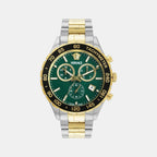 Hellen Men Quartz Green Dial Chronograph Stainless Steel Watch VEPCA0524