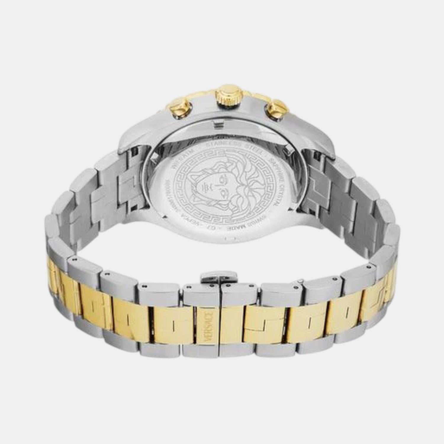 Hellen Men Quartz Green Dial Chronograph Stainless Steel Watch VEPCA0524