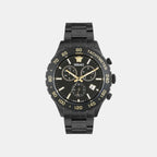 Men Quartz Black Dial Chronograph Stainless Steel Watch VEPCA0624