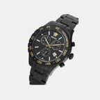 Men Quartz Black Dial Chronograph Stainless Steel Watch VEPCA0624