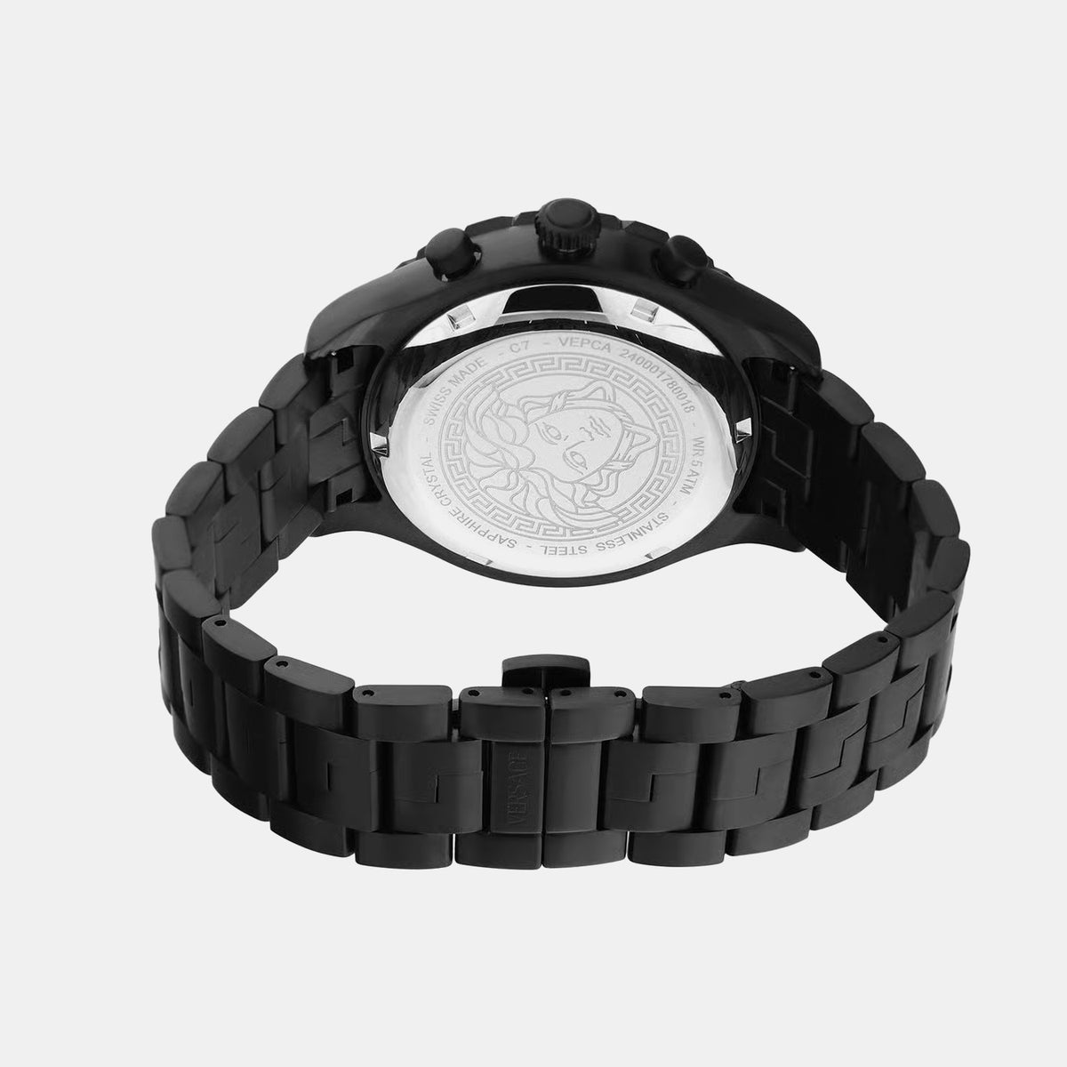 New Hellen.Chr-43Mm(Wc-Pc Men Quartz Black Dial Chronograph Stainless Steel Watch VEPCA0624