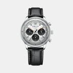 Vertu Panda Men Quartz Silver Dial Chronograph Leather Watch