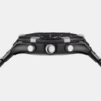 Men Quartz Black Dial Chronograph Stainless Steel Watch VESO01022