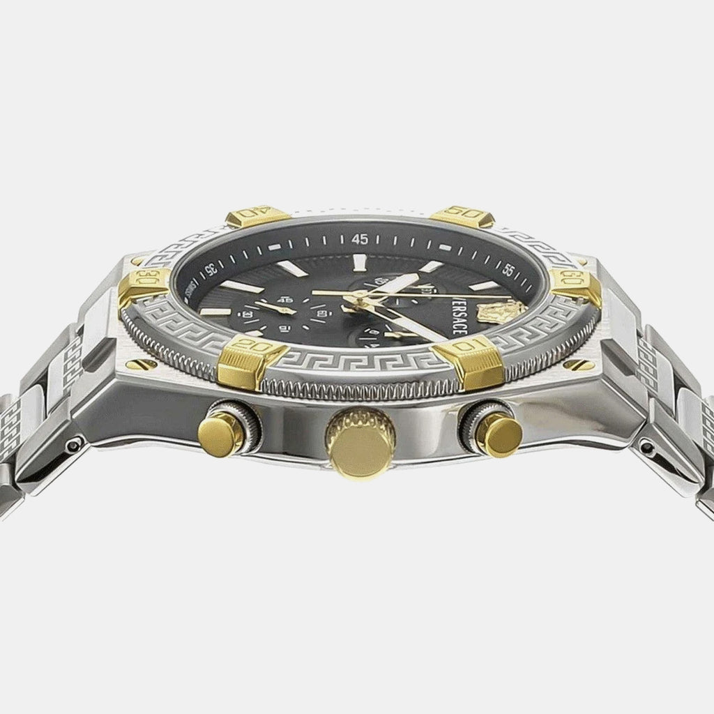 V‑Code Men Quartz Black Dial Chronograph Stainless Steel Watch VESO01123