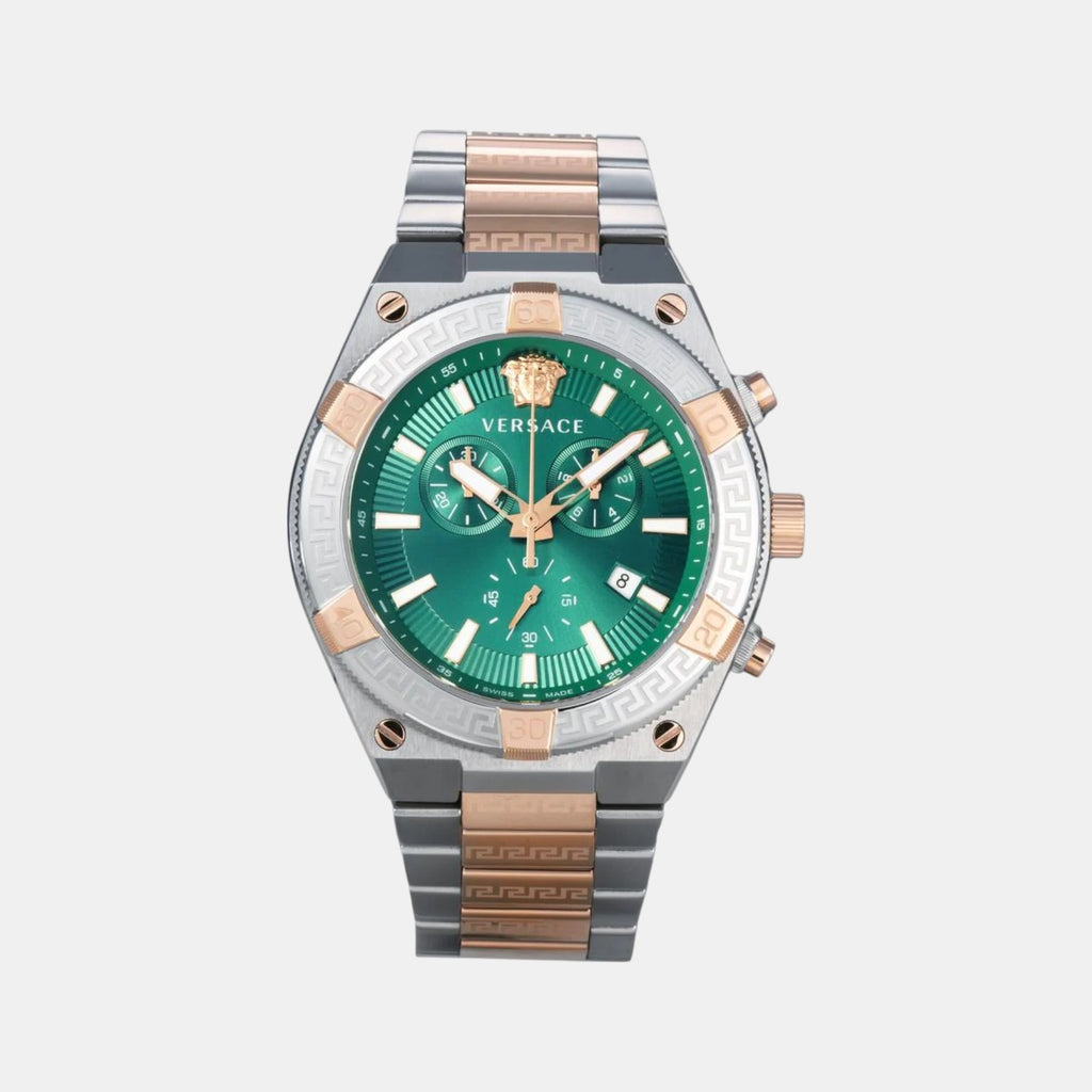 V-Sporty Greca Men Quartz Green Dial Chronograph Stainless Steel Watch VESO01324