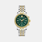 Men Quartz Green Dial Chronograph Stainless Steel Watch VESQ00722